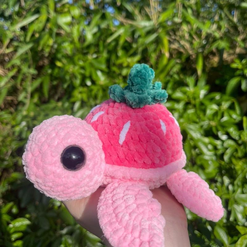 Strawberry turtle plushie