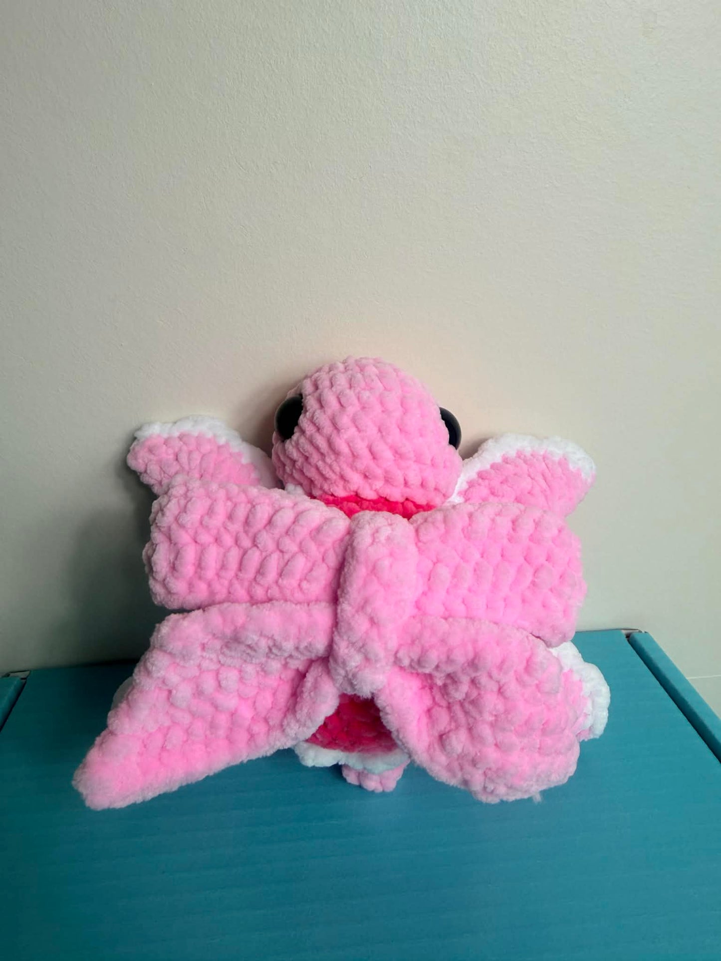 Bow Turtle Plushie - Soft and Cuddly Stuffed Toy for Kids